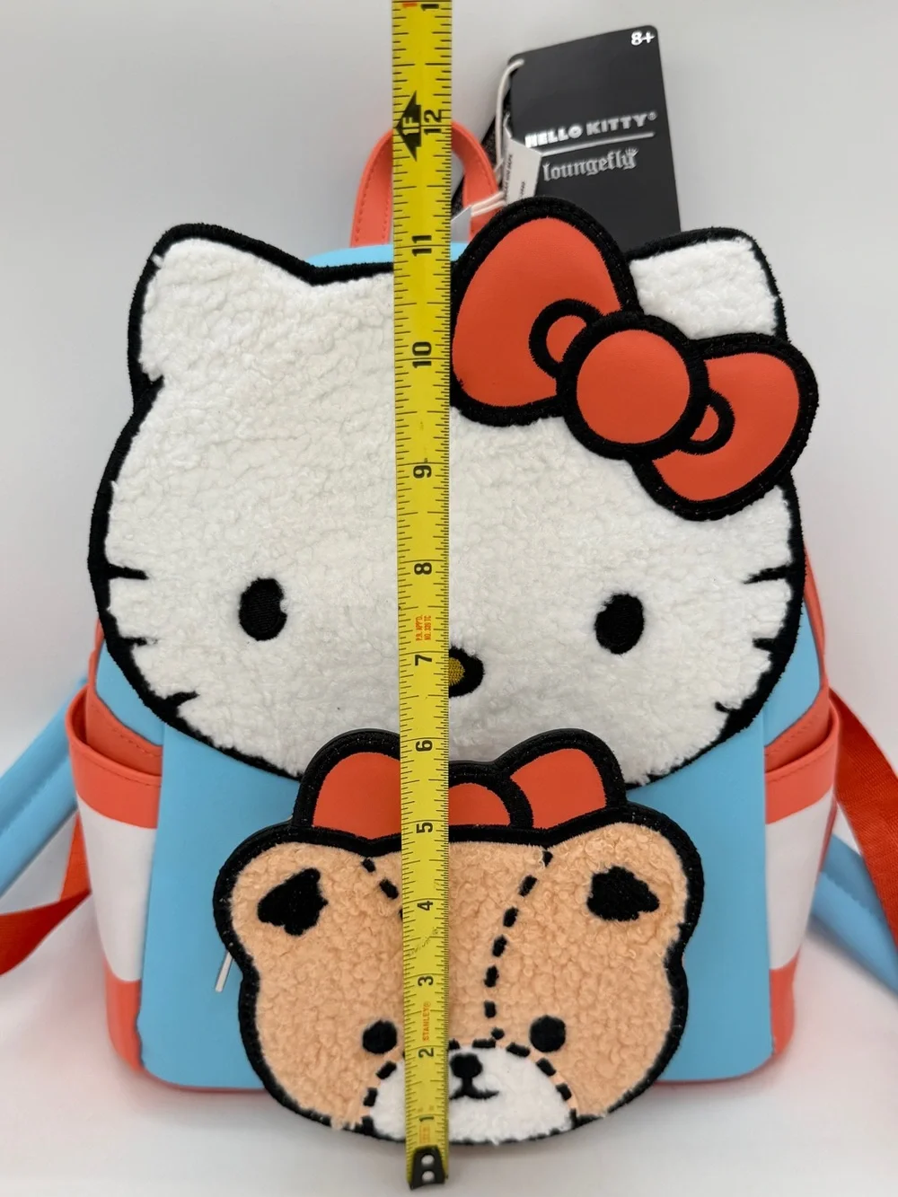 Loungefly Hello Kitty & Tiny Chum Teddy Bear Sherpa Appliqué Backpack NWT